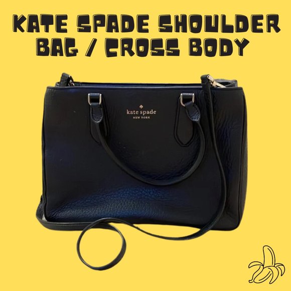 kate spade Handbags - 🟡 Kate Spade Cross Body Shoulder Bag | Black Leather 🟡